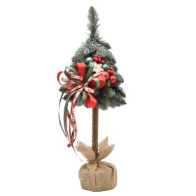 Choinka na kołeczku dekorowana srebrzysta 50 cm NOEL - zdjęcie 1