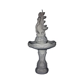 Duża fontanna ogrodowa F30 H: 130 cm biały cement - zdjęcie 2