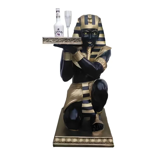 Figura dekoracyjna Faraon kelner H: 90cm z żywicy