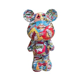 Figura Miś Pop-Art Comic Explosion Multicolor wysoki połysk żywica - zdjęcie 2