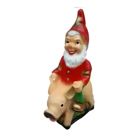 Figura dekoracyjna Krasnal na świni H: 75cm z żywicy - zdjęcie 2
