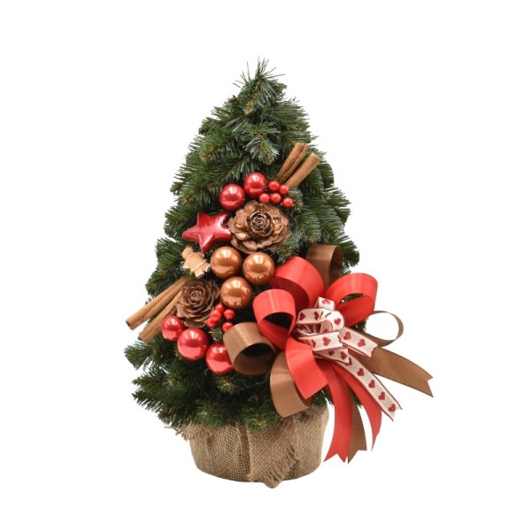 Choinka stożkowa dekorowana 40 cm COZY