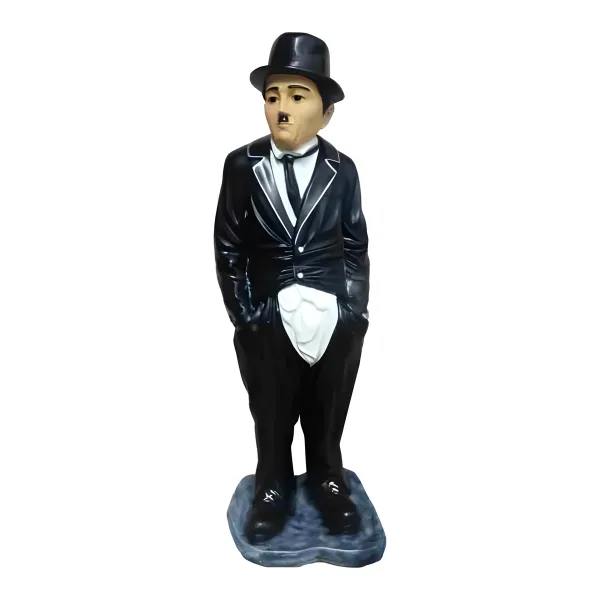 Figura dekoracyjna Chaplin stojący H: 98cm z żywicy