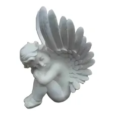 Figura dekoracyjna Anioł śpiący H: 45cm z żywicy