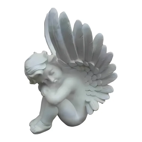 Figura dekoracyjna Anioł śpiący H: 45cm z żywicy
