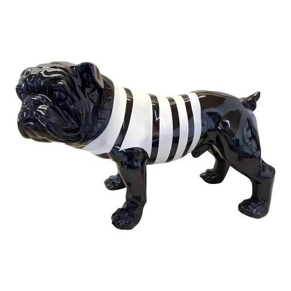 Figura dekoracyjna Pies mops wym. 40×59cm z żywicy