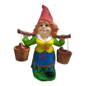Figura dekoracyjna Krasnoludek z wiadrami H: 73cm z żywicy - zdjęcie 2