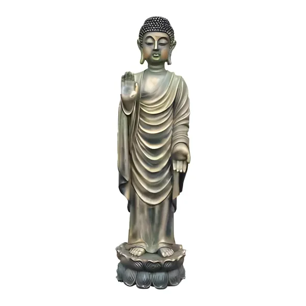 Figura dekoracyjna Budda stojący H: 49cm z żywicy