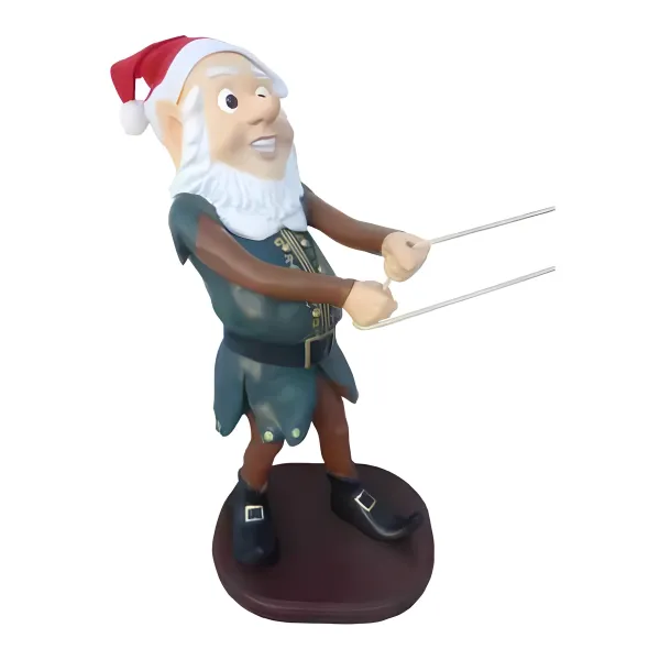 Figura dekoracyjna Krasnoludek świąteczny H: 80cm z żywicy