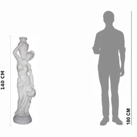 Figura ogrodowa Kobieta z dzbanami duża H: 140cm betonowa - zdjęcie 2