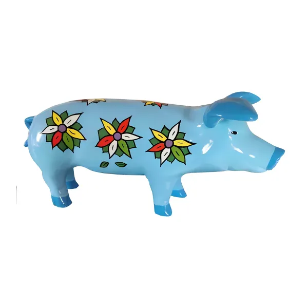 Figura dekoracyjna Świnia wym. 23×60cm z żywicy