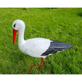 Figura ozdobna ogrodowa BOCIAN ŚREDNI H: 75 cm do ogrodu - zdjęcie 6