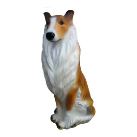 Figura dekoracyjna Pies owczarek szkocki collie siedzący H: 90cm z żywicy - zdjęcie 2