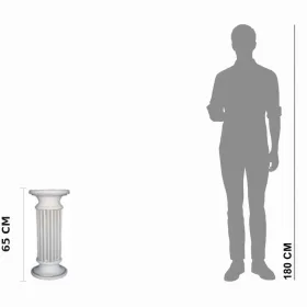Figura ogrodowa Kolumna ryflowana mała H: 65cm betonowa - zdjęcie 2