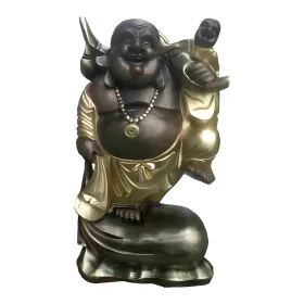 Figura dekoracyjna Śmiejący się Budda H: 50cm z żywicy - zdjęcie 2