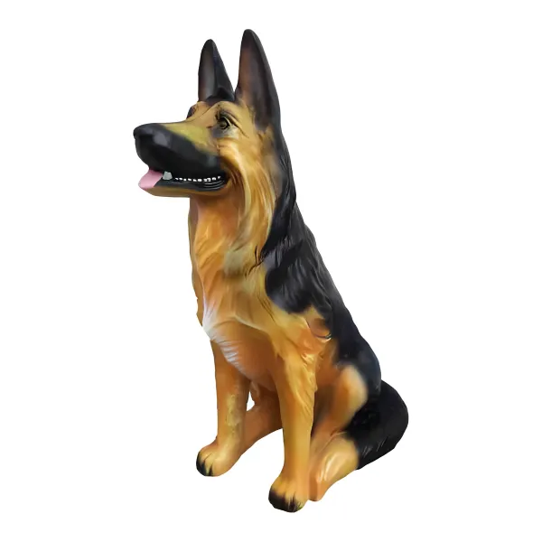 Figura dekoracyjna Pies owczarek alzacki siedzący H: 86cm z żywicy