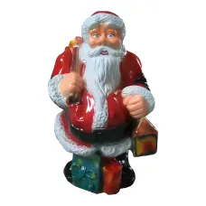 Figura dekoracyjna Św. Mikołaj z prezentami H: 59cm z żywicy