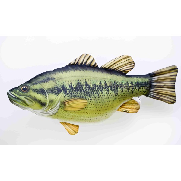 Poduszka dekoracyjna ryba Bass wielkogębowy 67 cm maskotka