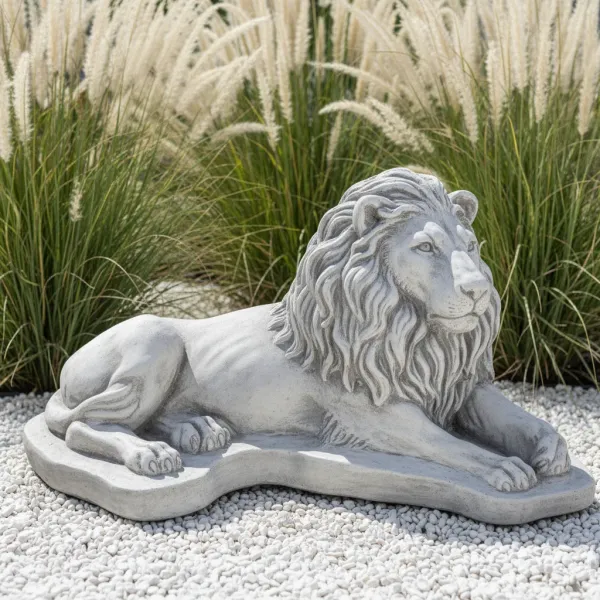 Figura ogrodowa Lew leżący H: 35cm betonowa
