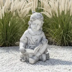 Figura ogrodowa Dziewczyna siedząca z książką H: 45cm betonowa - zdjęcie 1