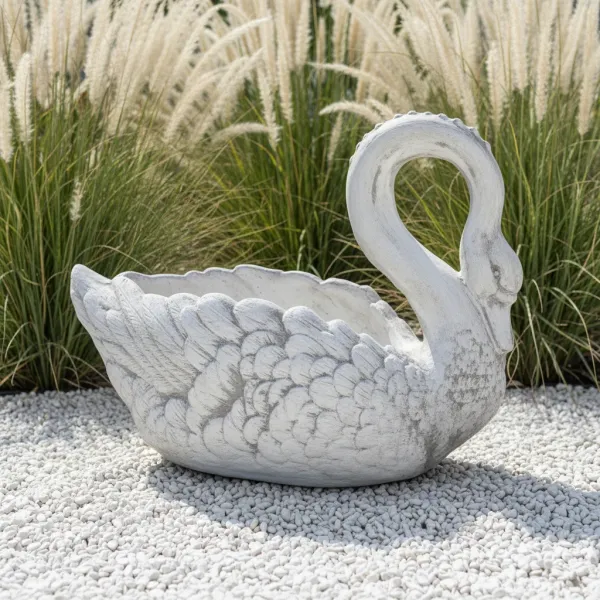 Figura ogrodowa Donica Łabędź H: 55cm betonowa