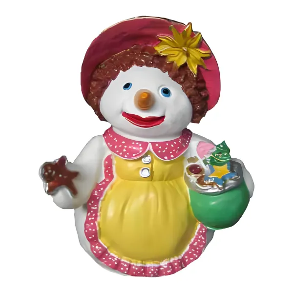 Figura dekoracyjna Bałwan pani H: 32cm z żywicy