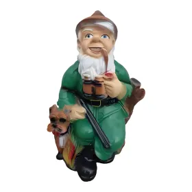 Figura dekoracyjna Krasnal myśliwy z psem H: 70cm z żywicy - zdjęcie 2