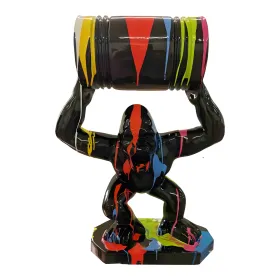 Figura dekoracyjna Goryl z beczką H: 65cm z żywicy - zdjęcie 2