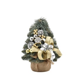Choinka stożkowa dekorowana srebrzysta 30 cm GOLDEN FROST - zdjęcie 1