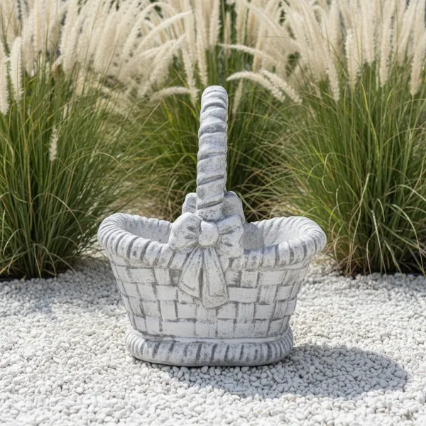 Figura ogrodowa Donica Kosz kwadratowy H: 30cm betonowa