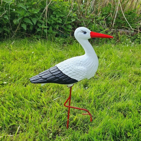 Figura ozdobna ogrodowa BOCIAN MAŁY H: 46cm do ogrodu
