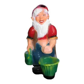 Figura dekoracyjna Krasnal z łopatą i wiadrem H: 75cm z żywicy - zdjęcie 2