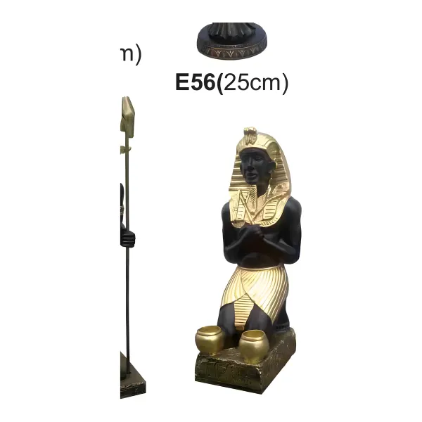Figura dekoracyjna Faraon klęczący H: 55cm z żywicy