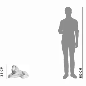 Figura ogrodowa Lew leżący H: 35cm betonowa - zdjęcie 2