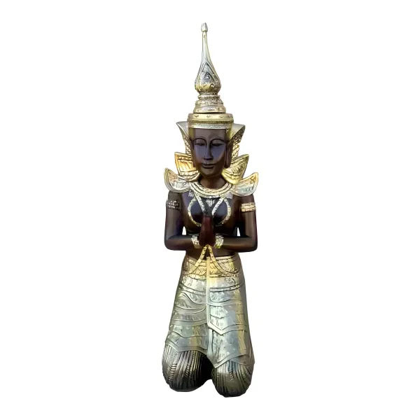 Figura dekoracyjna Tajski anioł klęczący H: 71cm z żywicy