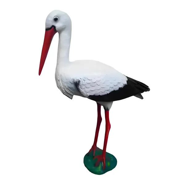 Figura dekoracyjna Bocian H: 75cm z żywicy