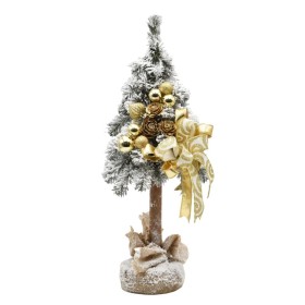 Choinka na kołeczku dekorowana ośnieżona 65 cm ANGEL - zdjęcie 1