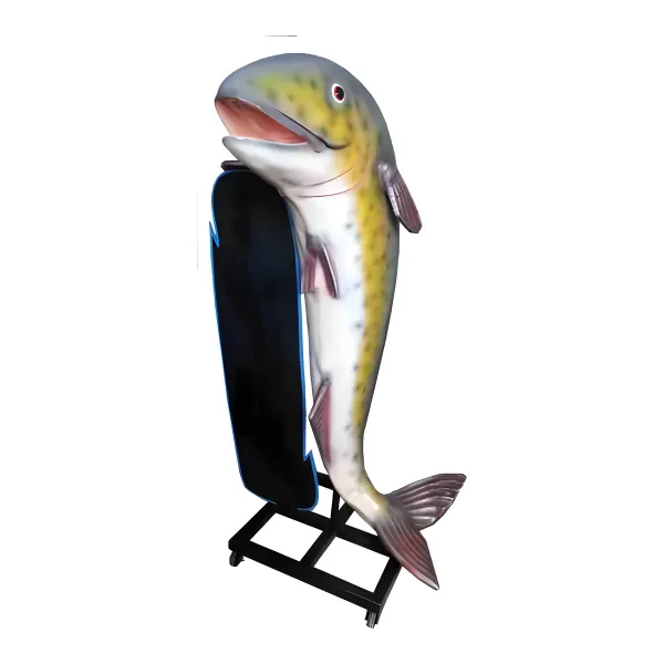 Figura dekoracyjna Ryba z tablicą H: 137cm z żywicy