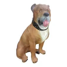 Figura dekoracyjna Pies shar pei siedzący H: 55cm z żywicy