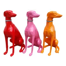 Figura dekoracyjna Pies chart H: 80cm z żywicy