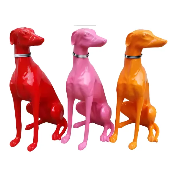 Figura dekoracyjna Pies chart H: 80cm z żywicy