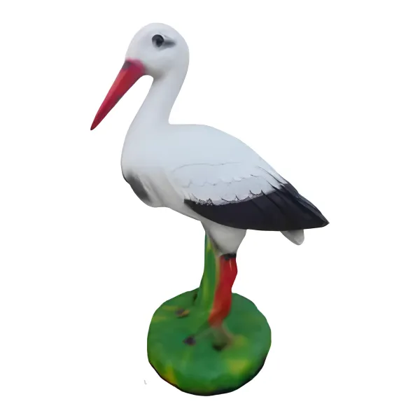 Figura dekoracyjna Bocian H: 38cm z żywicy