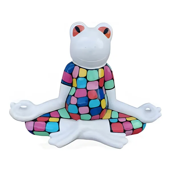 Figura dekoracyjna Żaba joga H: 55cm z żywicy