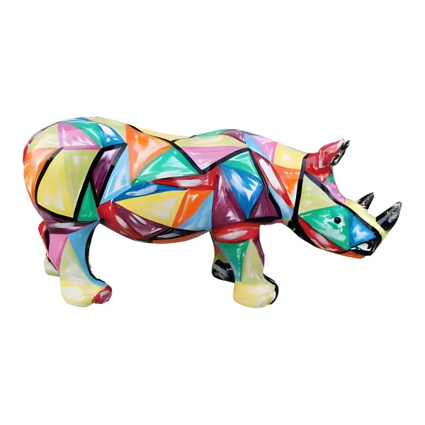 Figura dekoracyjna Nosorożec wym. 35×75cm z żywicy