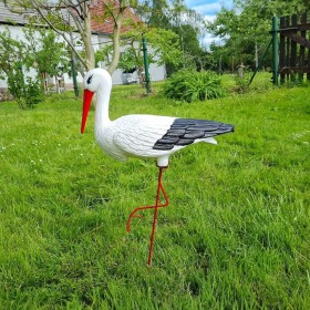 Figura ozdobna ogrodowa BOCIAN ŚREDNI H: 75 cm do ogrodu - zdjęcie 2