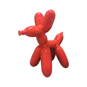 Figura Pies Balloon Dog XL Pop-Art czerwony lakier wysoki połysk żywica H: 110cm - zdjęcie 1