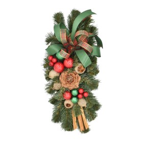 Rogal dekorowany 40 cm GREEN RED - zdjęcie 1