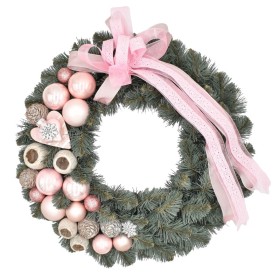 Wianek dekorowany srebrzysty 35 cm ROSI - zdjęcie 1