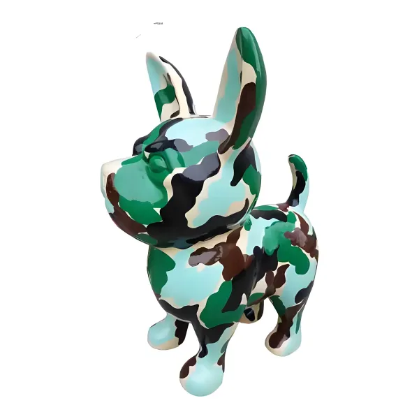 Figura dekoracyjna Pies buldog H: 91cm z żywicy