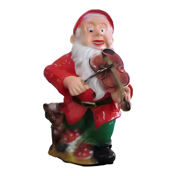 Figura dekoracyjna Krasnal ze skrzypcami H: 55cm z żywicy